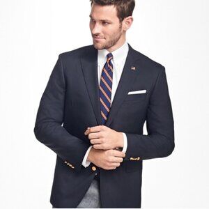Brooks Brothers Brookease 100% Italian Loro Piana NavyWool Sports Jacket 48L